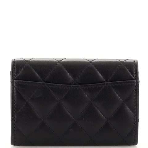 Chanel CC Zip Around Wallet Goatskin Small