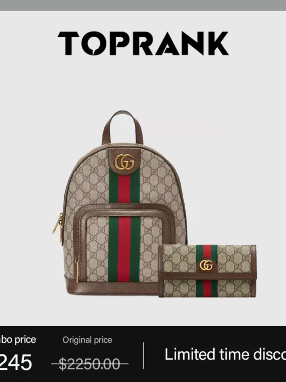 Ophidia GG small backpack+GUCCI continental wallet
